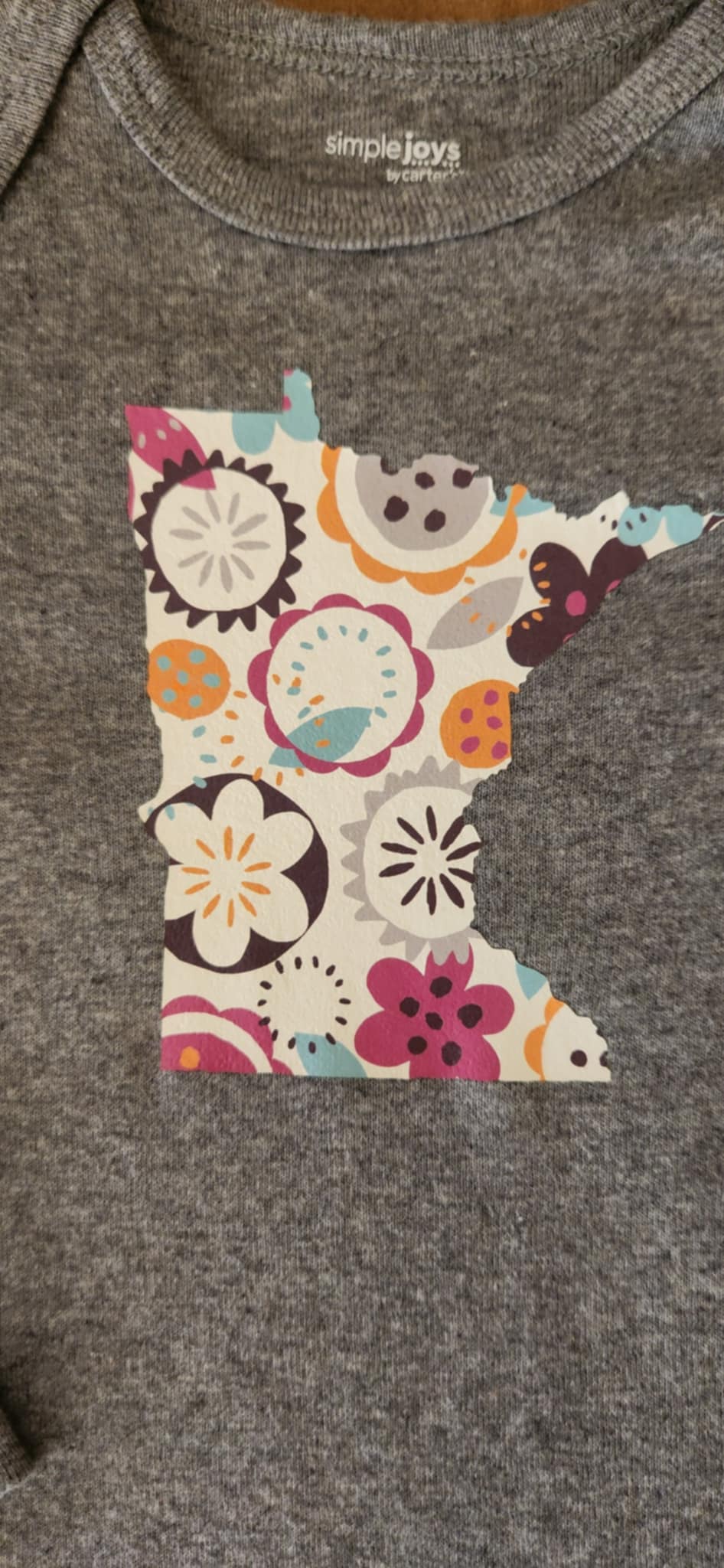 Boho Floral MN Baby Bodysuit