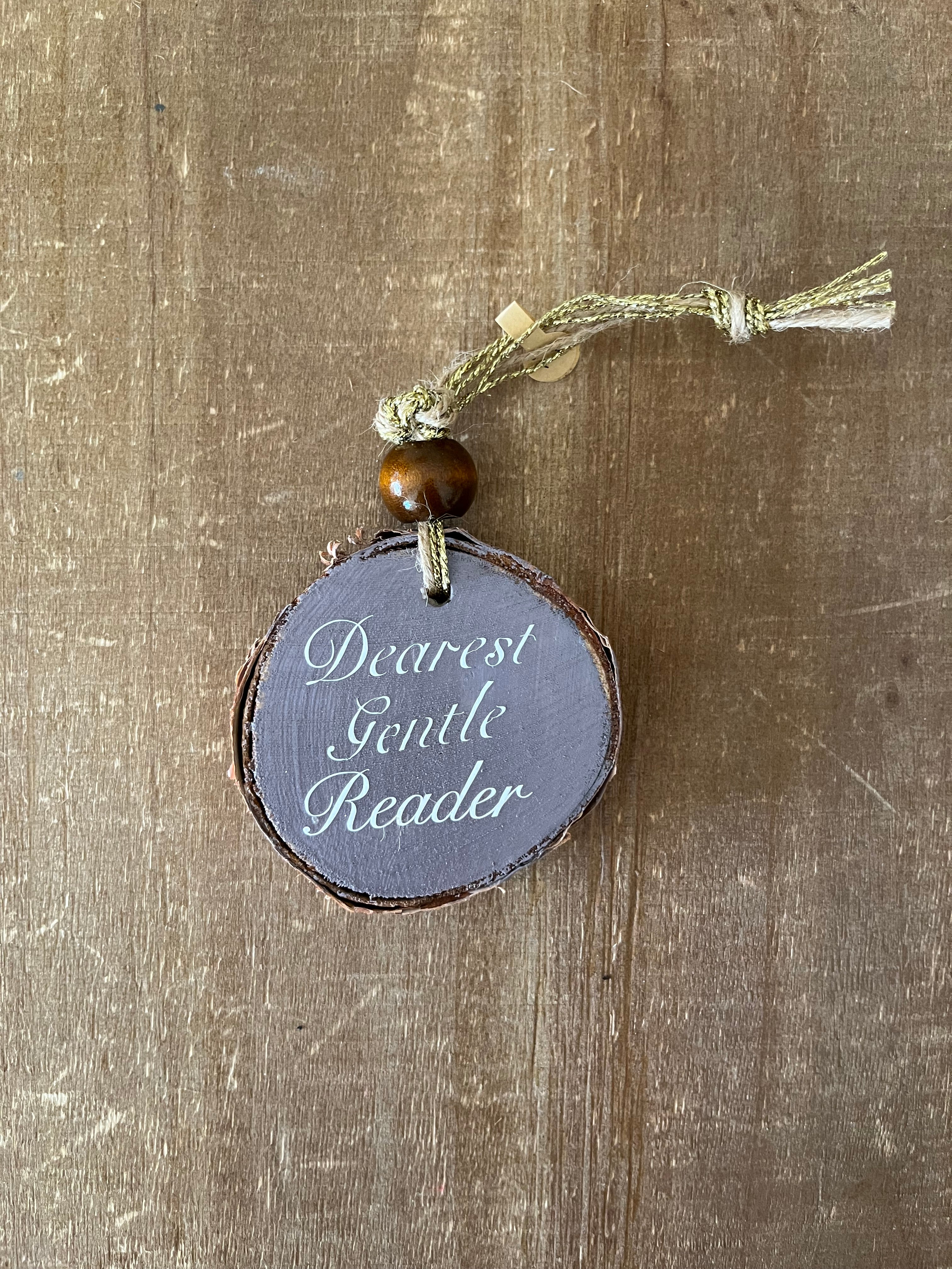 Dearest Gentle Reader: Double Sided Purple Ornament Design 2