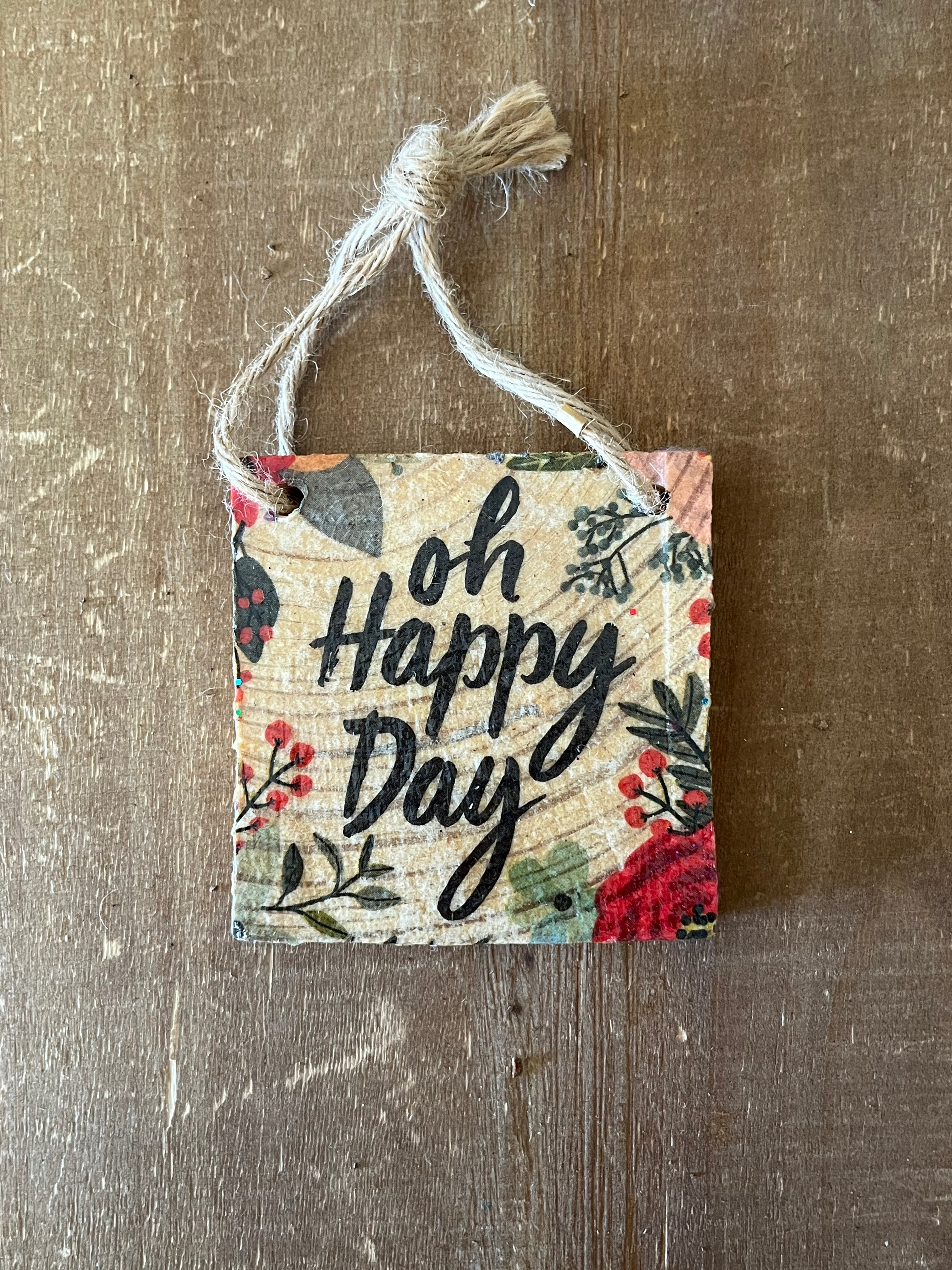Oh Happy Day: Wood Ornaments
