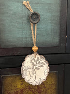 Grey Floral Ornament