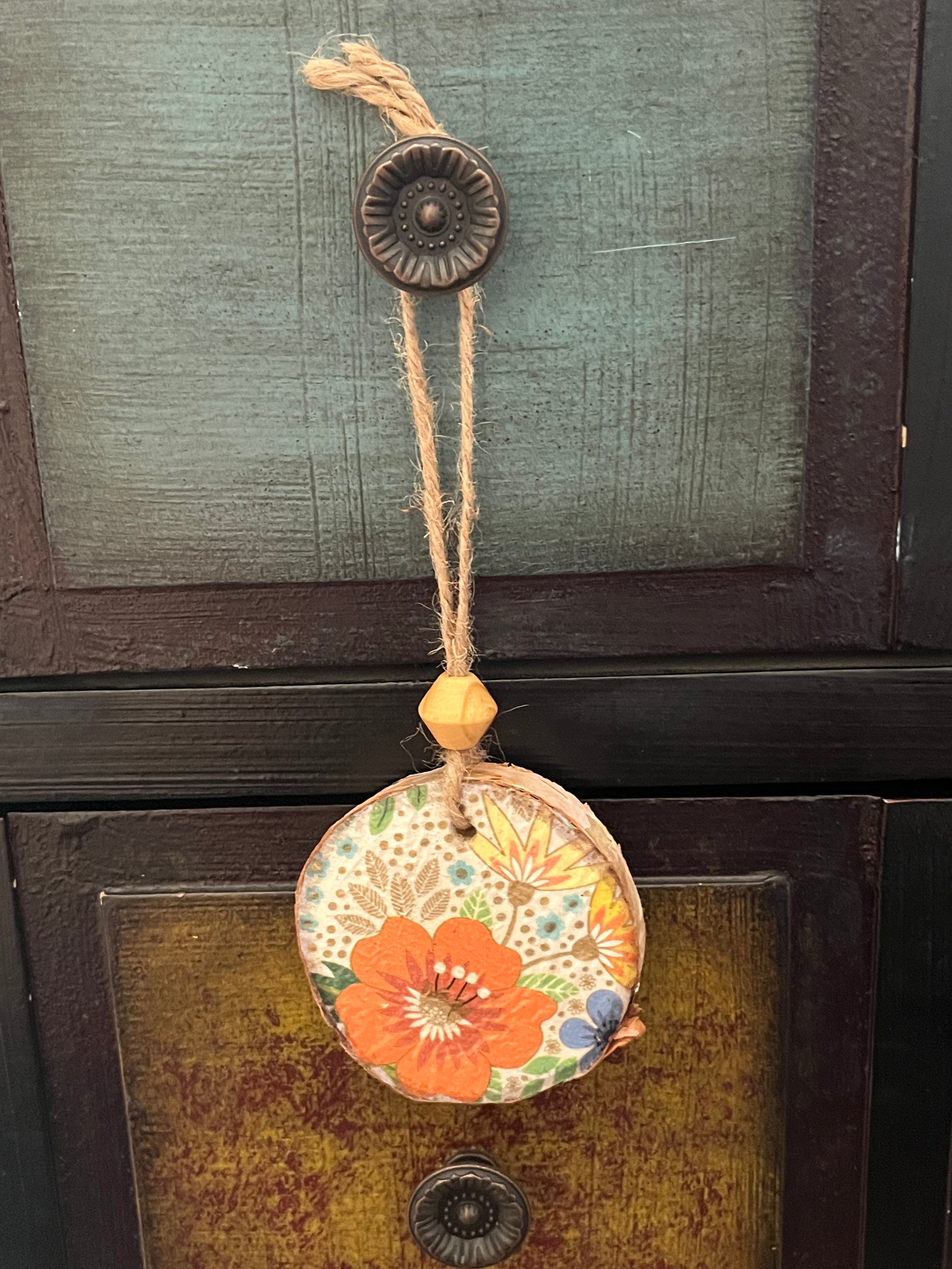 Orange Floral Ornament
