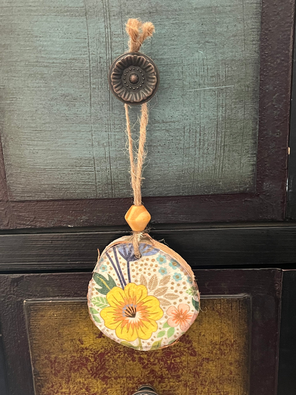 Yellow Floral Ornament