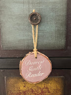 Dearest Gentle Reader: Double Sided Purple Ornament Design 2