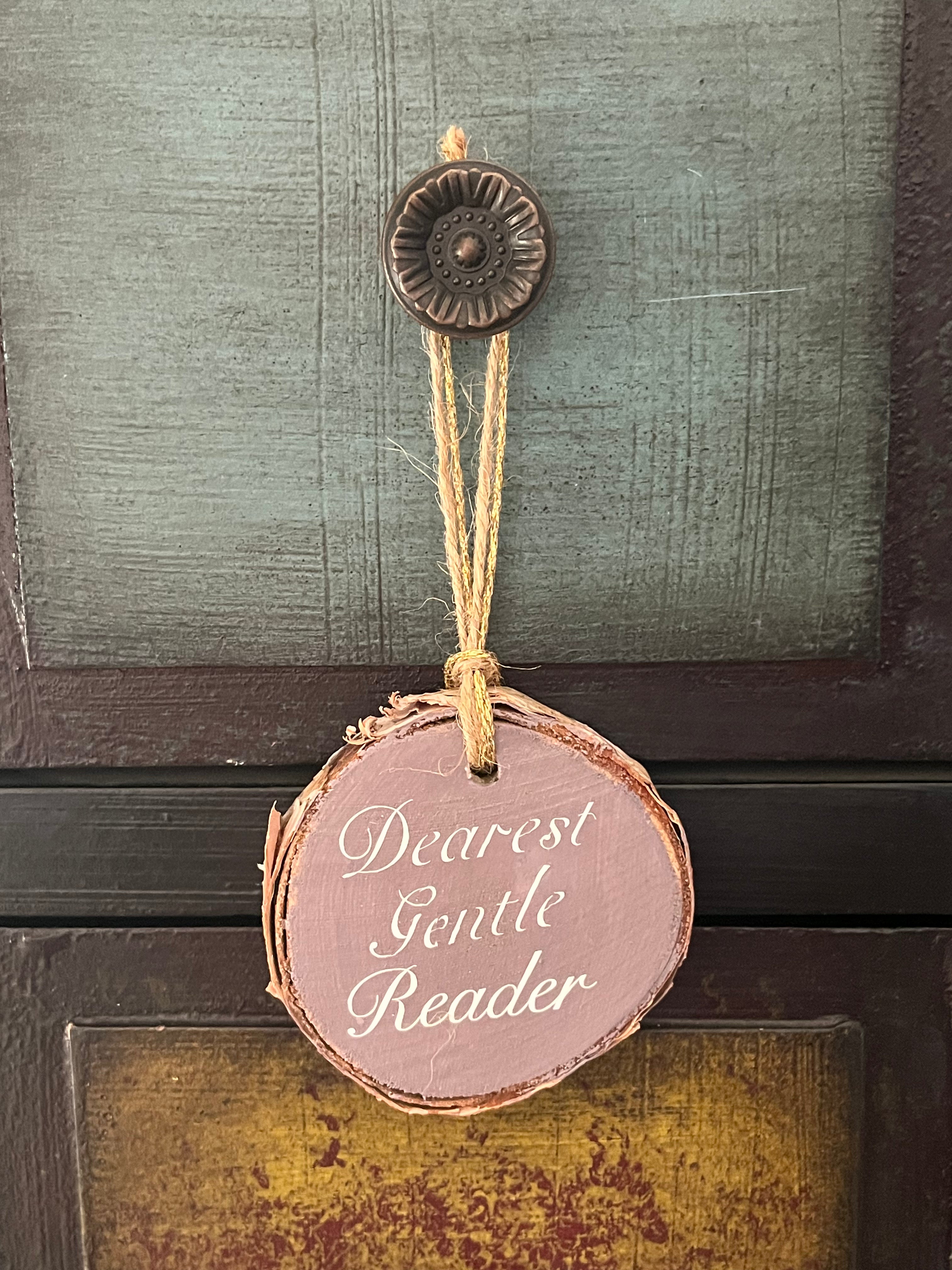 Dearest Gentle Reader: Double Sided Purple Ornament Design 2