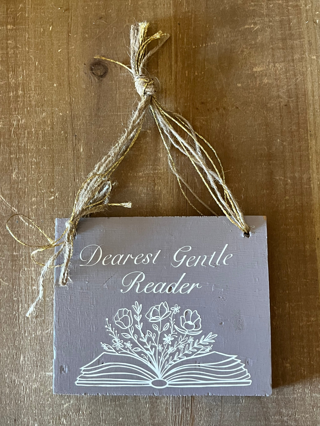Dearest Gentle Reader: Double Sided Wall Hanging