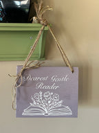 Dearest Gentle Reader: Double Sided Wall Hanging