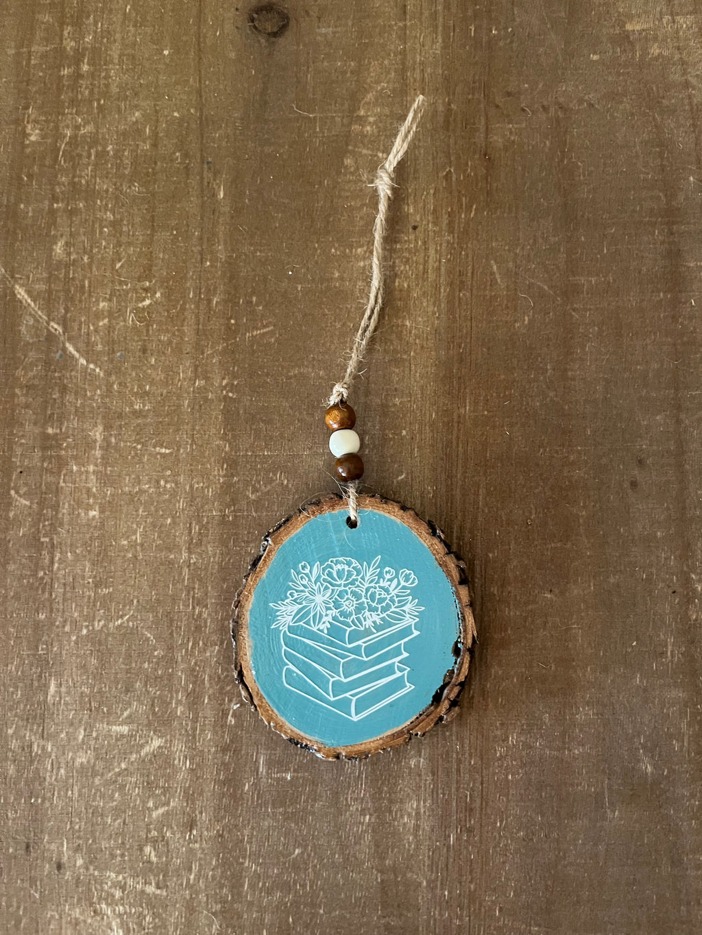 Dearest Gentle Reader: Double Sided Teal Ornament