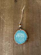 Dearest Gentle Reader: Double Sided Teal Ornament