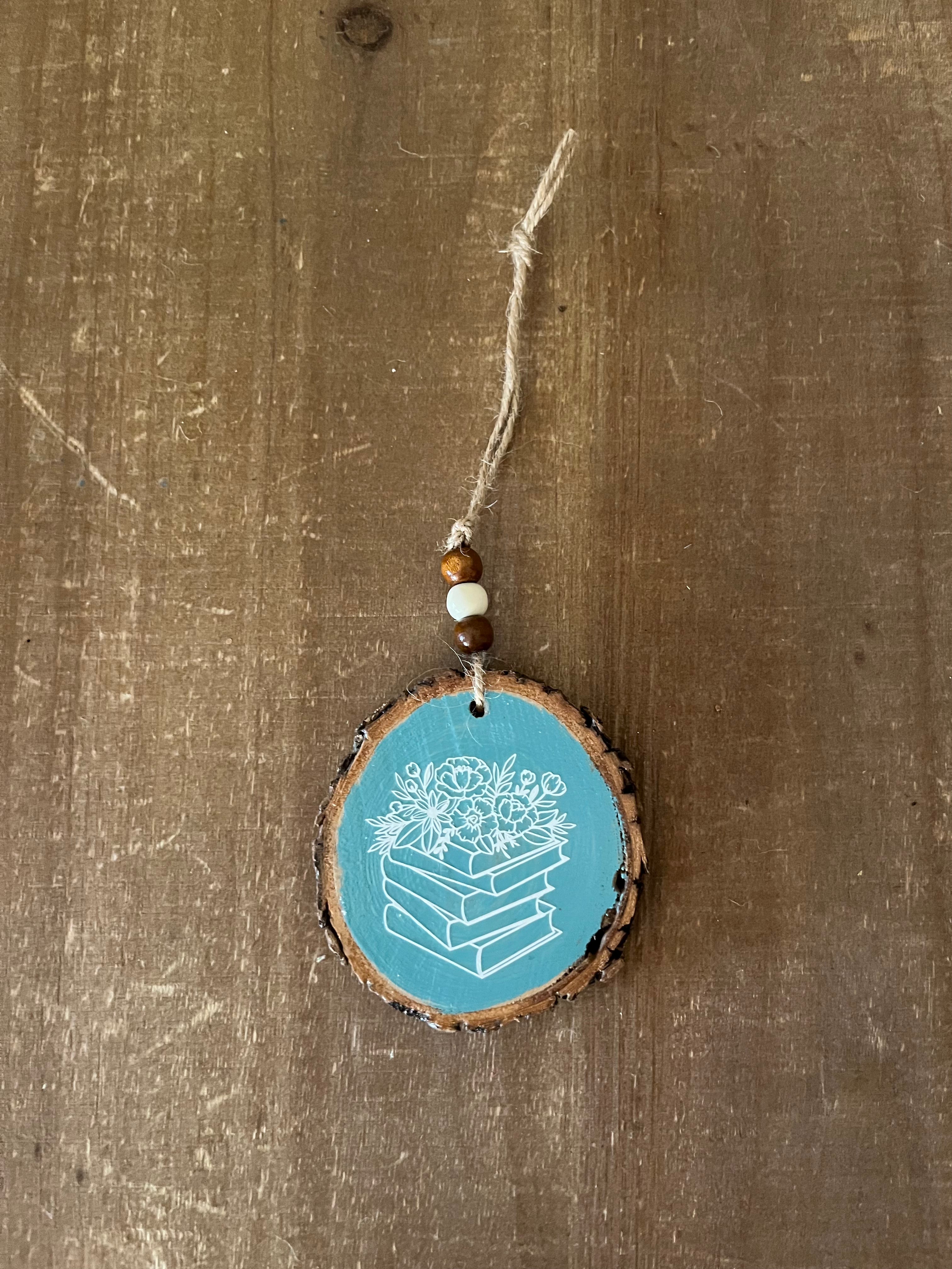 Dearest Gentle Reader: Double Sided Teal Ornament