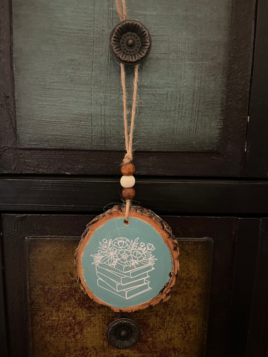 Dearest Gentle Reader: Double Sided Teal Ornament