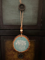 Dearest Gentle Reader: Double Sided Teal Ornament