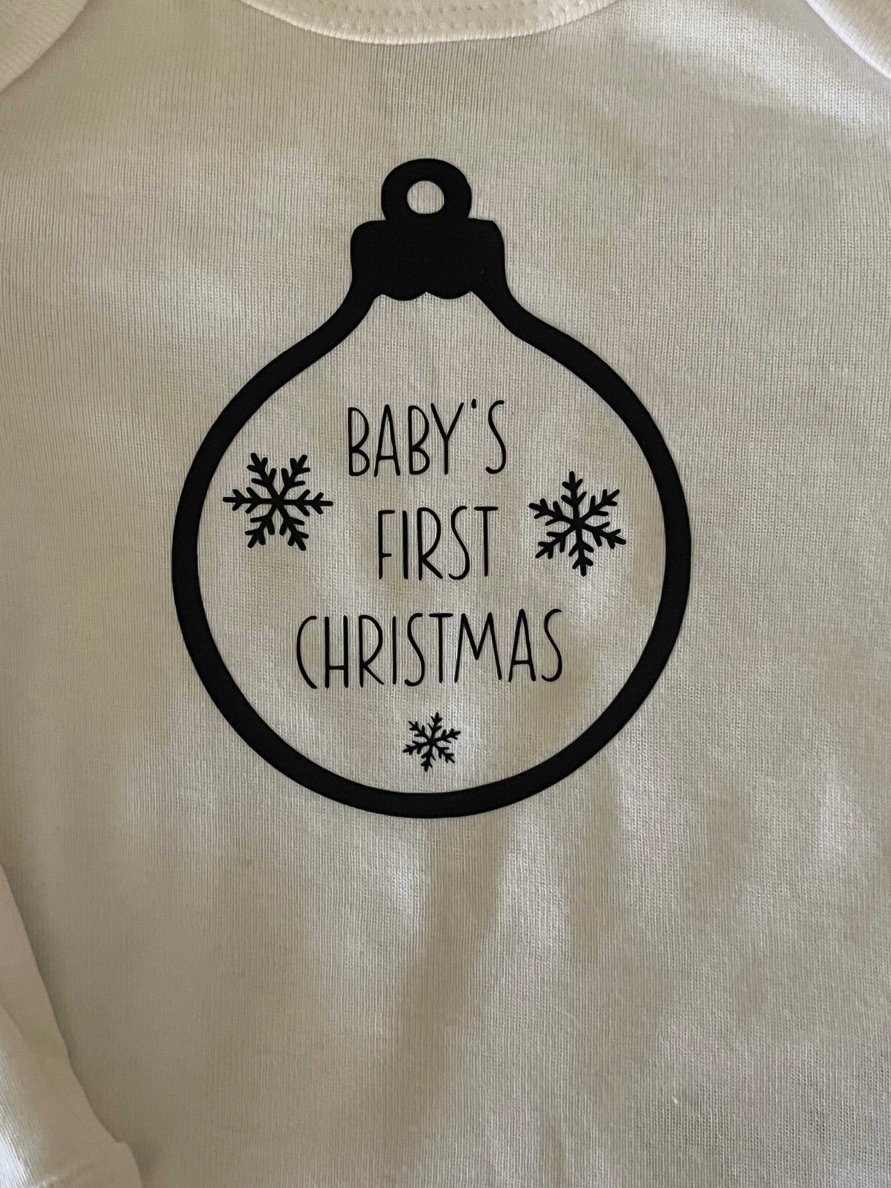 Baby's First Christmas Baby Bodysuit