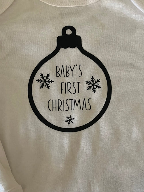 Baby's First Christmas Baby Bodysuit