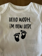 Hello World, I'm New Here: Baby Bodysuit