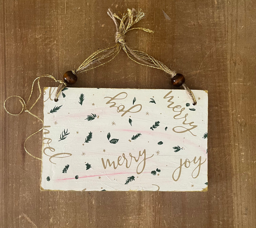 Merry, Joy, Noel Wall Hanging