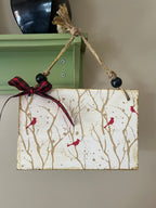 Gold Tree and Cardinal Wall Hanging