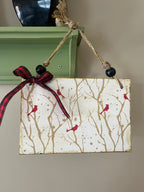 Gold Tree and Cardinal Wall Hanging