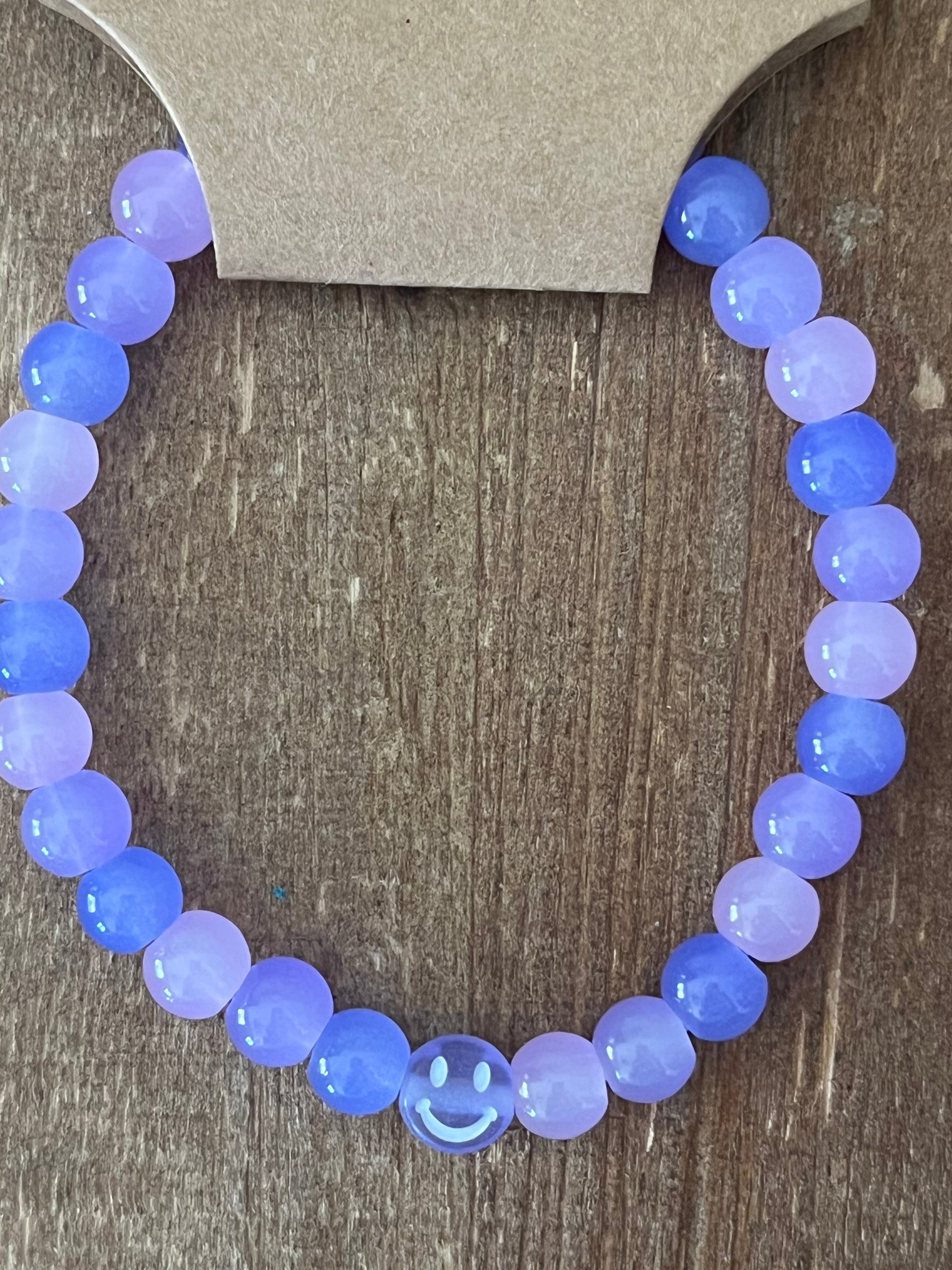 Purple Smiley Face Bracelet