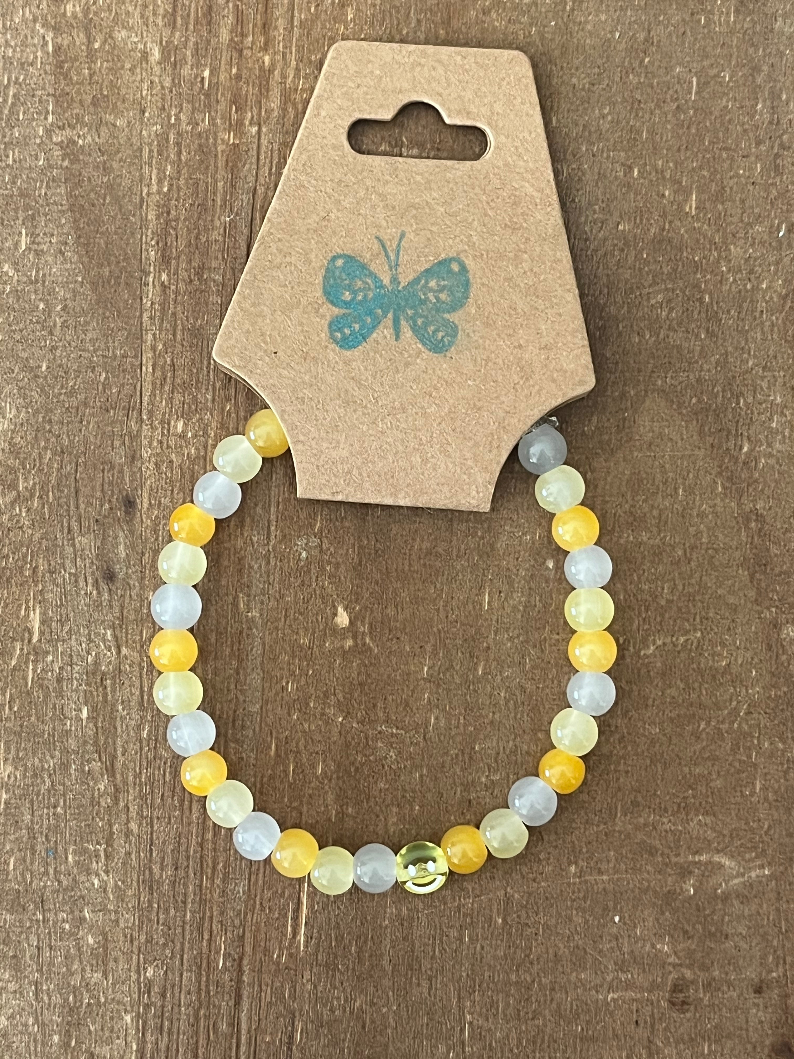 Yellow Smiley Face Bracelet