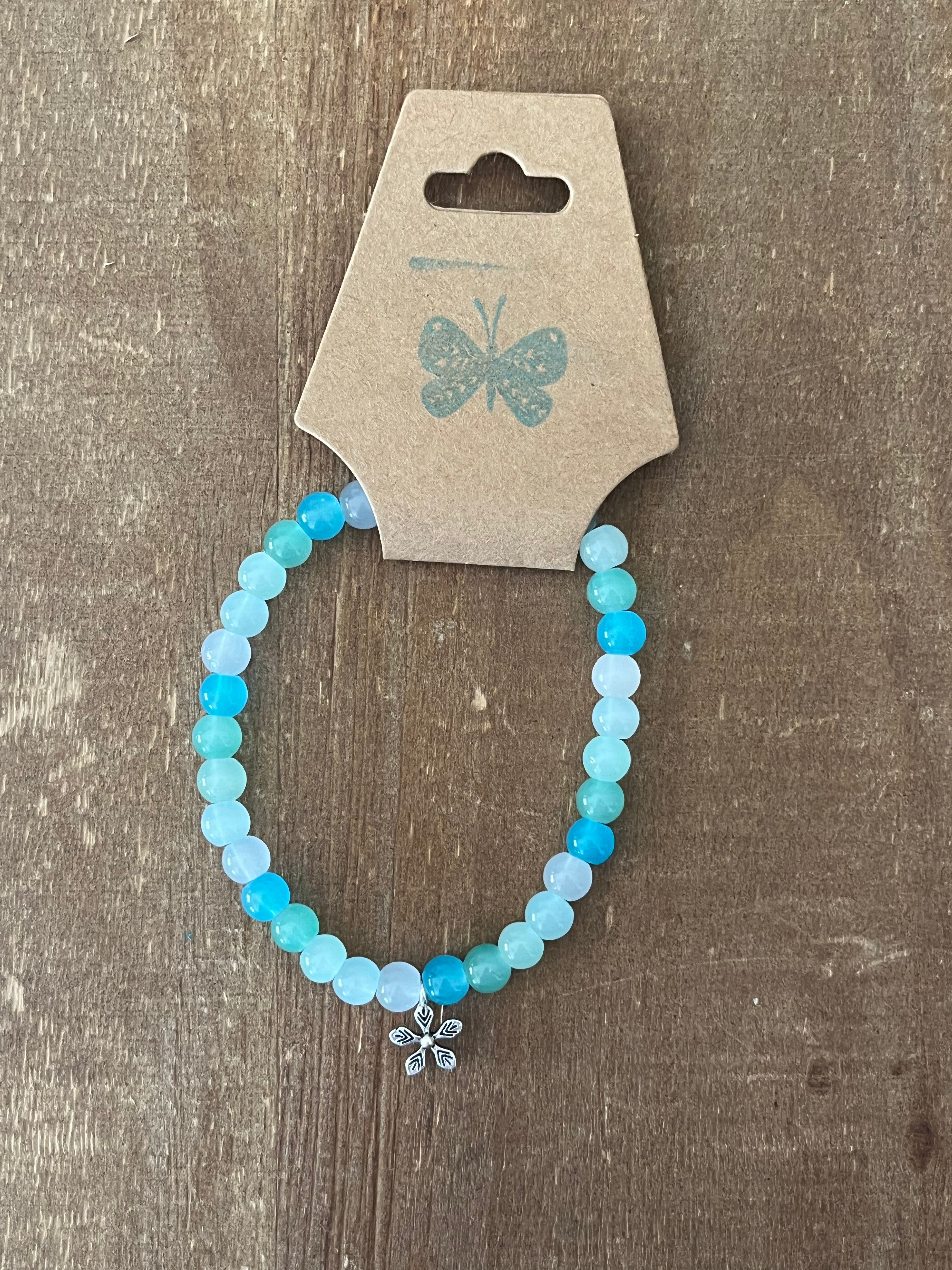 Teal Flower Bracelet