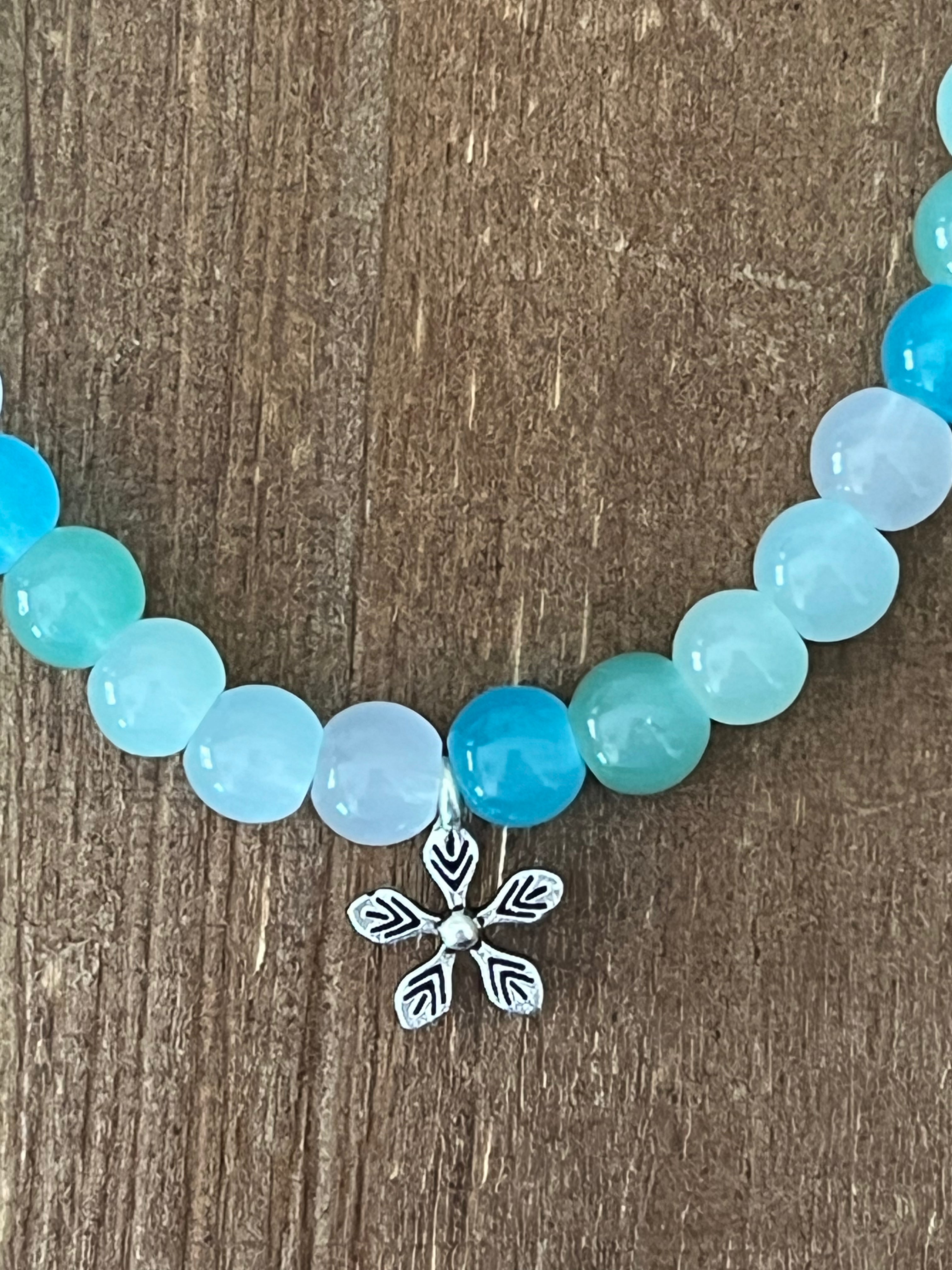 Teal Flower Bracelet