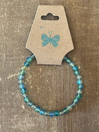 Teal Ink Patterned Bracelet