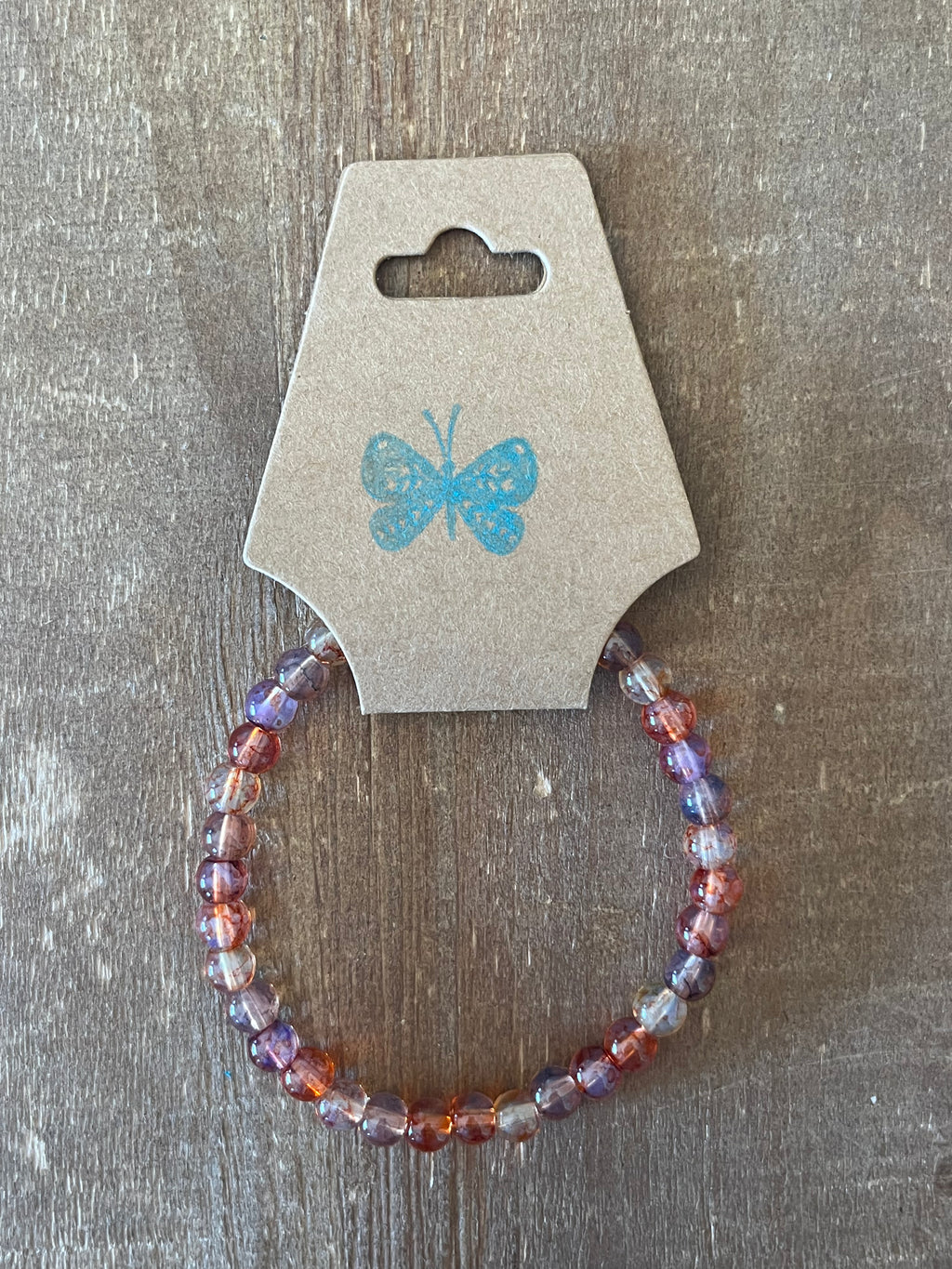 Red and Pink Ink Patterned Bracelet