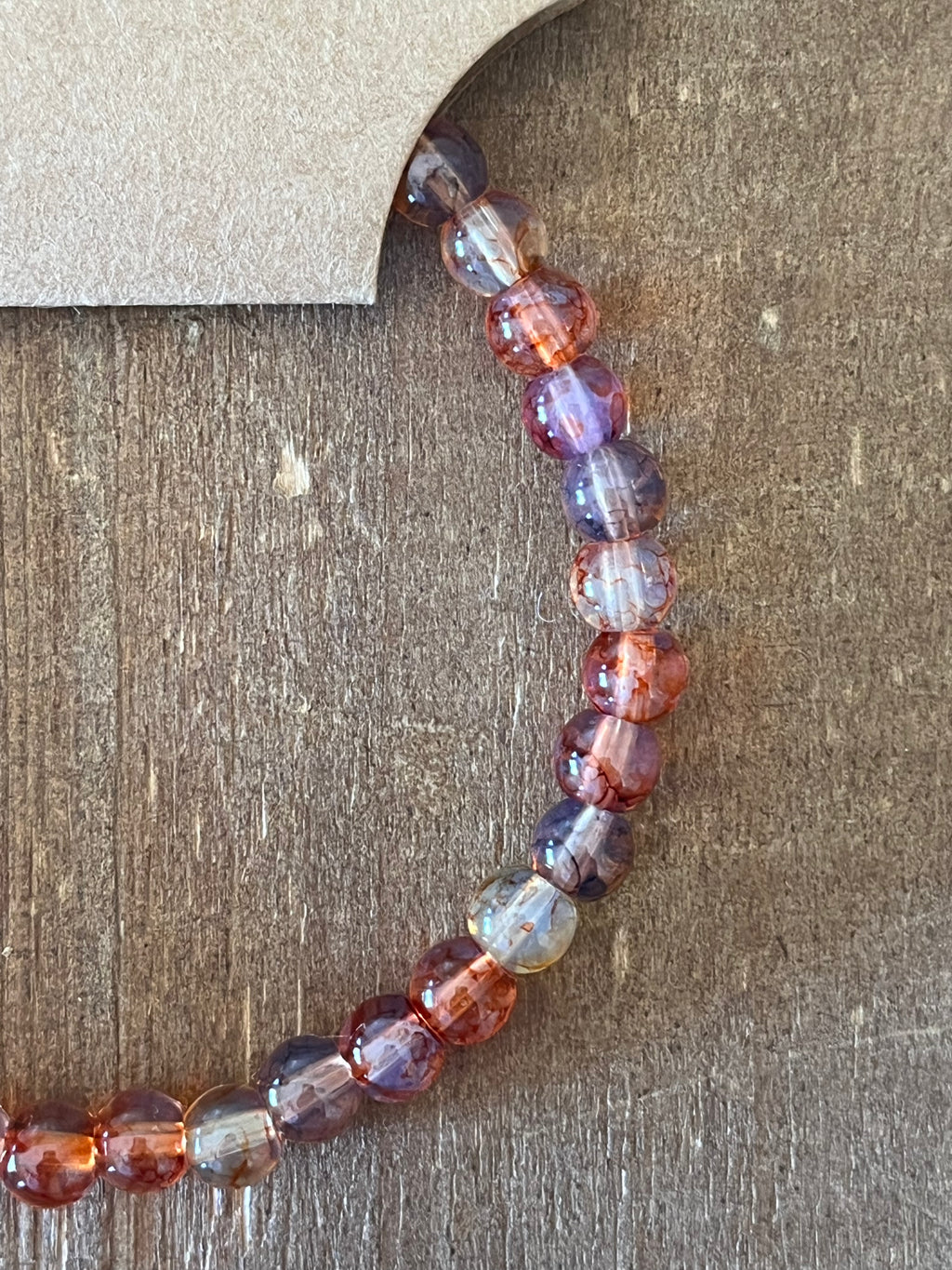 Red and Pink Ink Patterned Bracelet