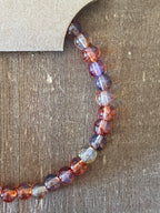 Red and Pink Ink Patterned Bracelet