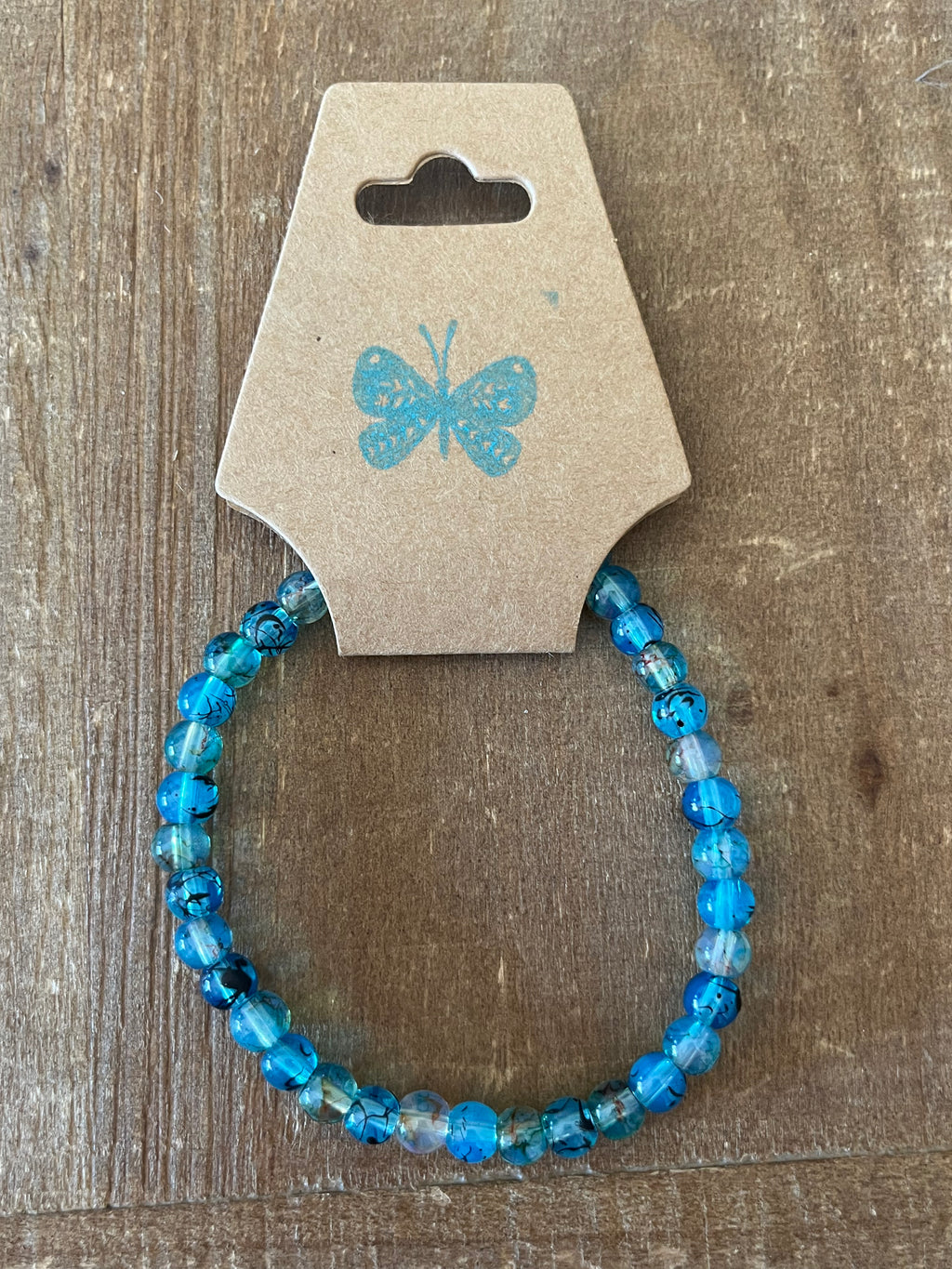 Blue Ink Patterned Bracelet