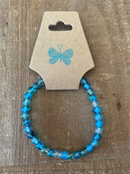 Blue Ink Patterned Bracelet