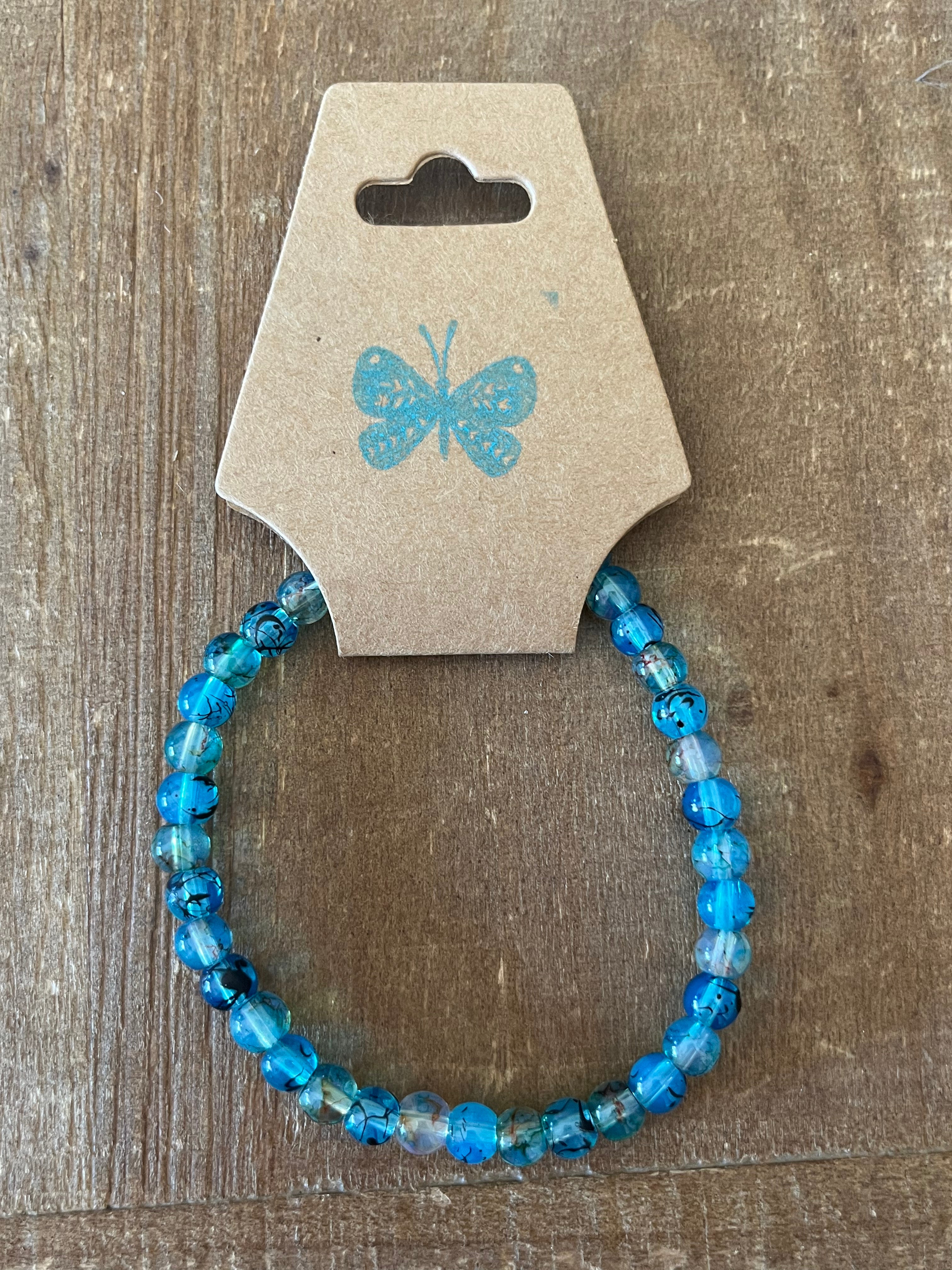 Blue Ink Patterned Bracelet