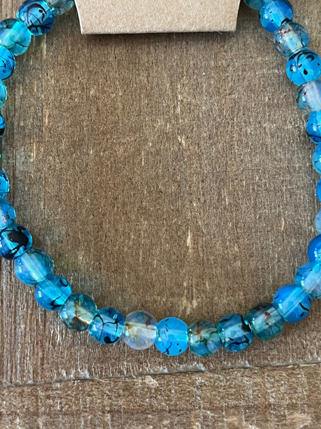 Blue Ink Patterned Bracelet