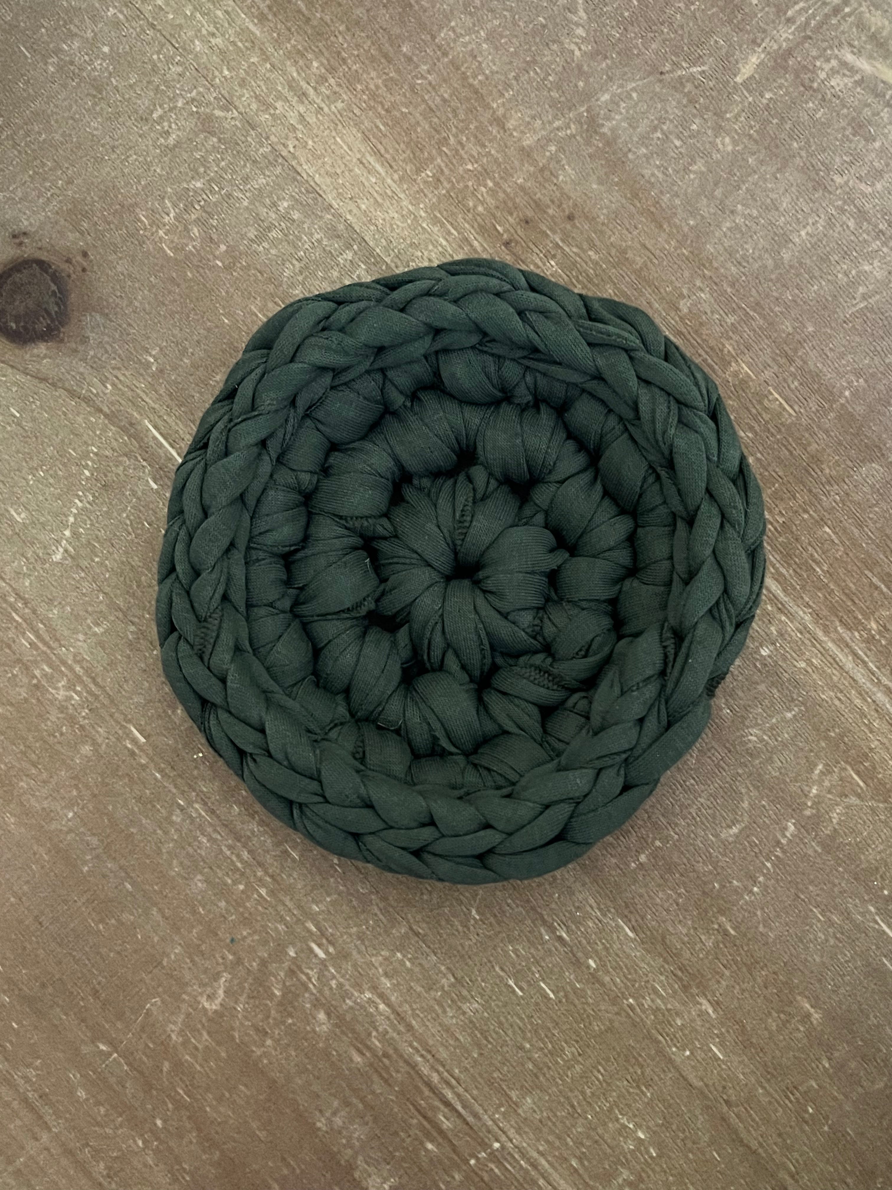 Eucalyptus Green Crocheted Coaster Set