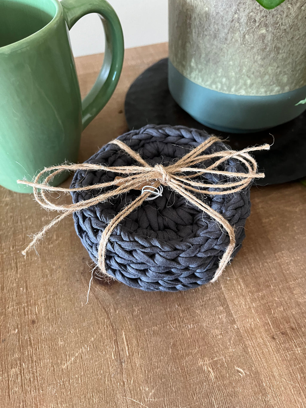 Dior Gray Crocheted Coaster Set