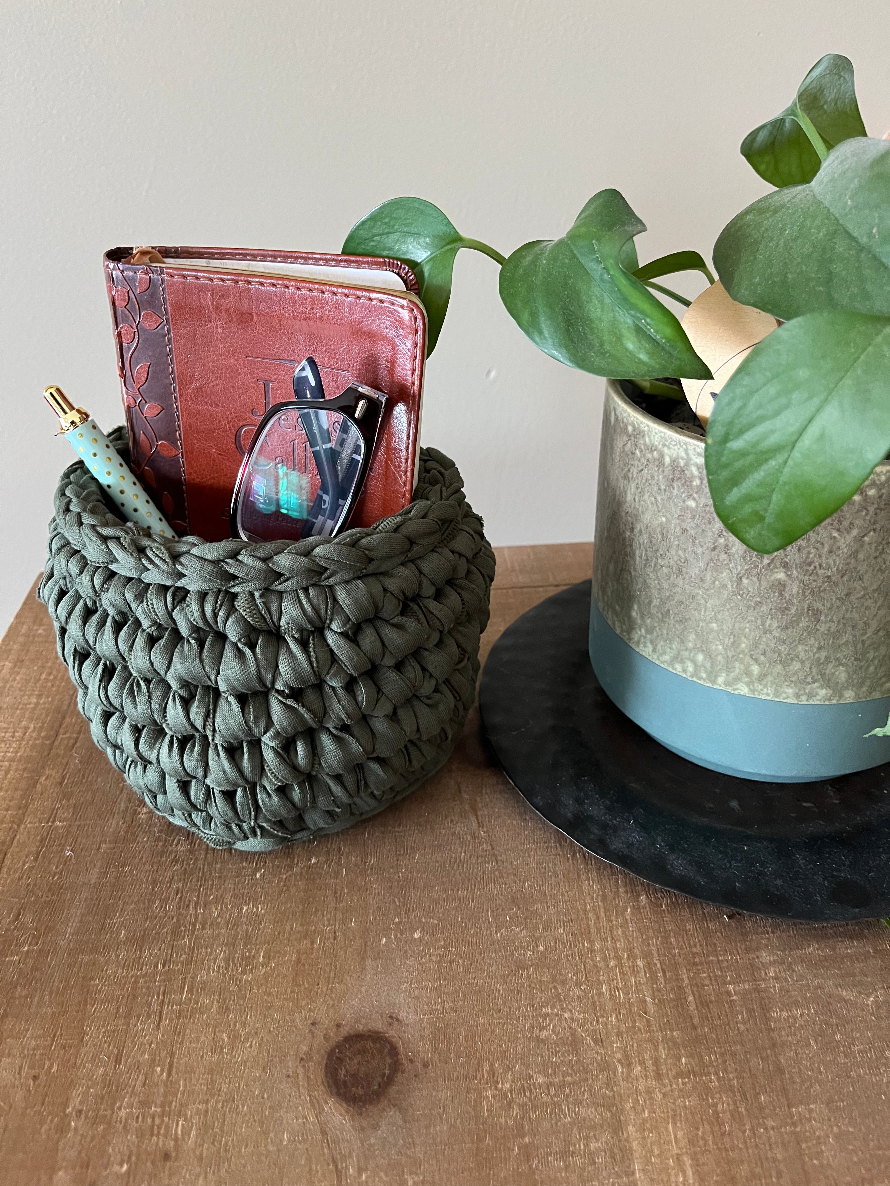 Irish Countryside: Crocheted Storage Basket