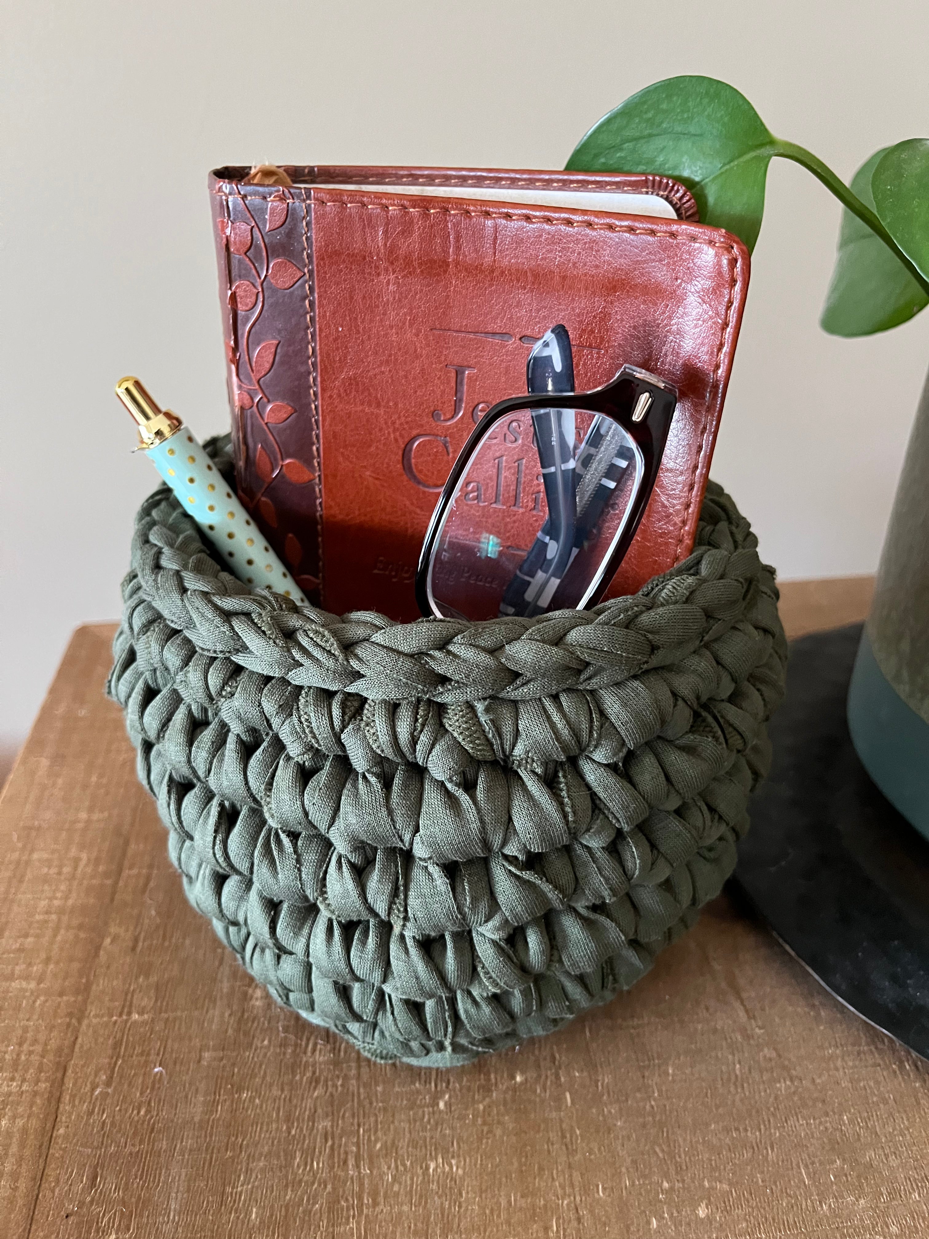 Irish Countryside: Crocheted Storage Basket