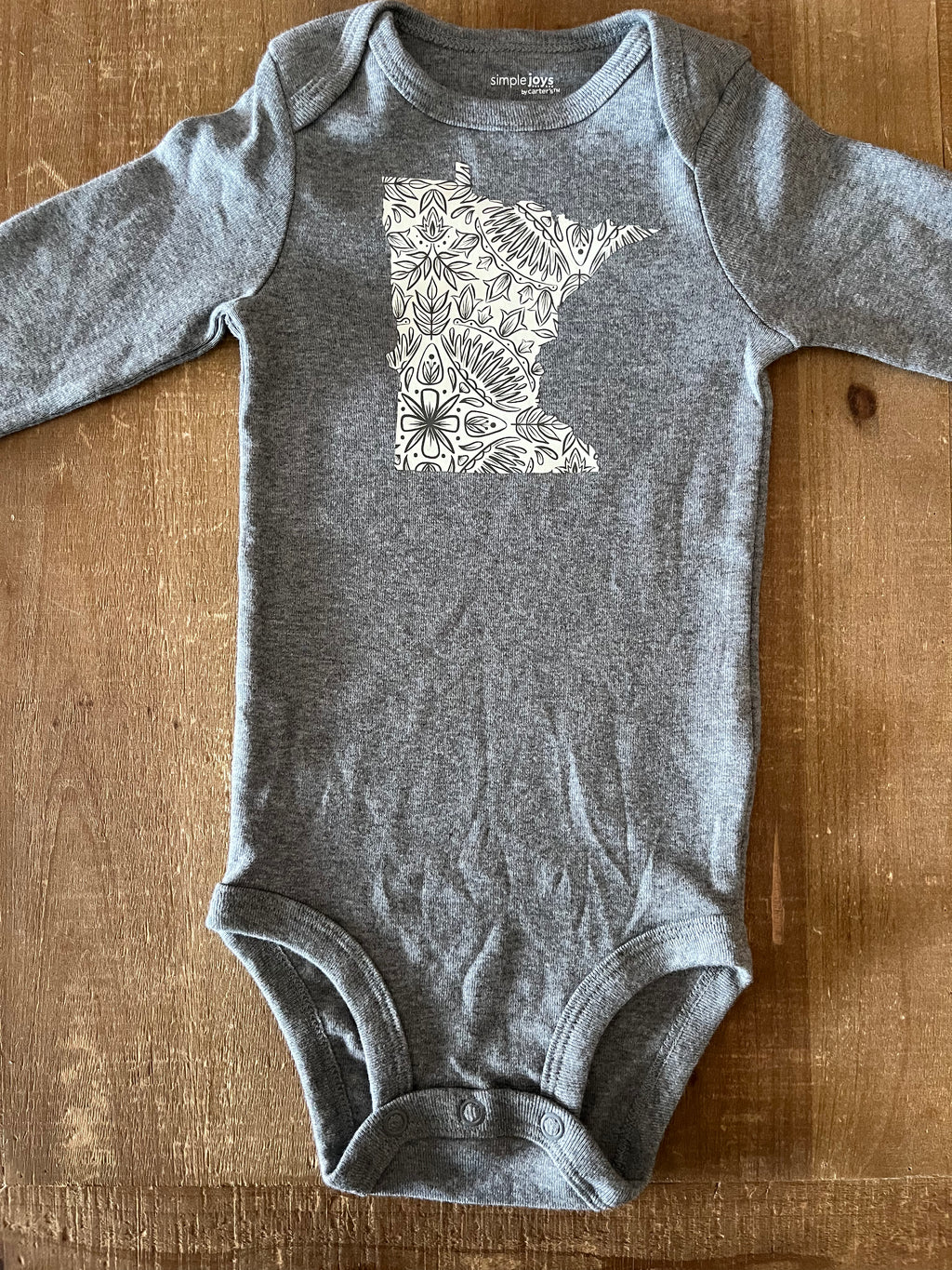 Dainty Floral Minnesota Baby Bodysuit