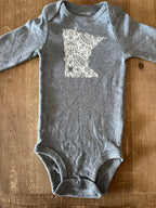 Dainty Floral Minnesota Baby Bodysuit