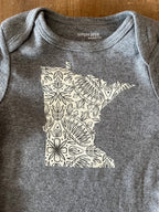 Dainty Floral Minnesota Baby Bodysuit