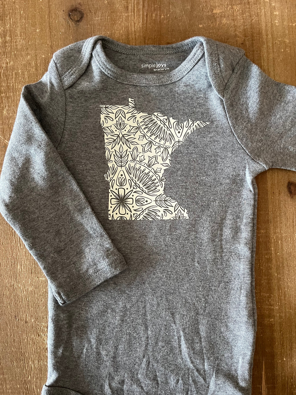 Dainty Floral Minnesota Baby Bodysuit