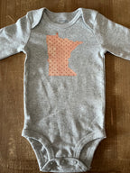 Pink Polka Dot Minnesota Baby Bodysuit