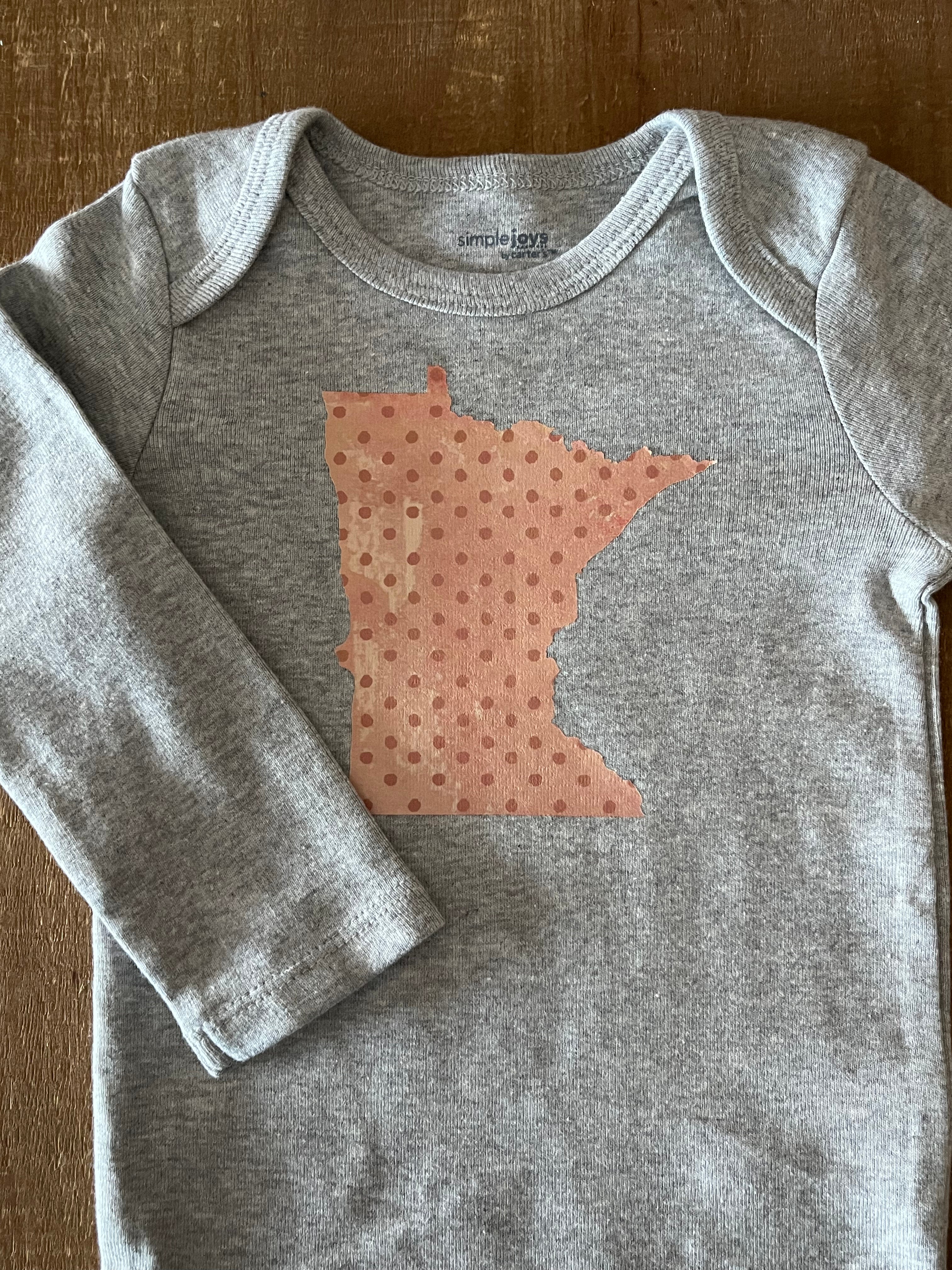 Pink Polka Dot Minnesota Baby Bodysuit