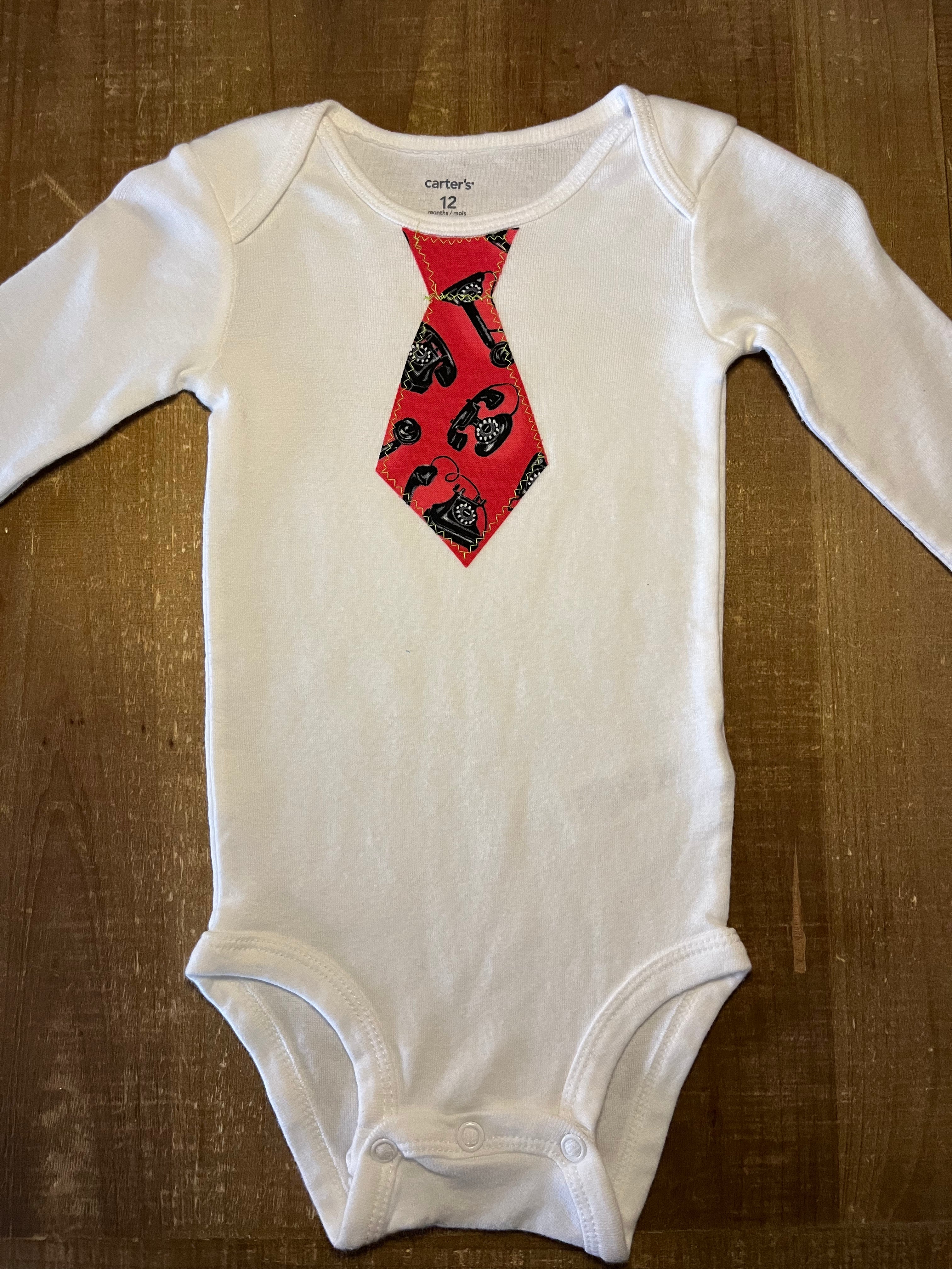 Telephone Bowtie Baby Bodysuit