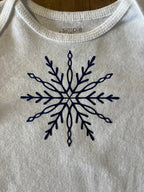 Blue Snowflake Baby Bodysuit