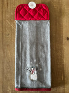 Gray Snowman Hand Towel
