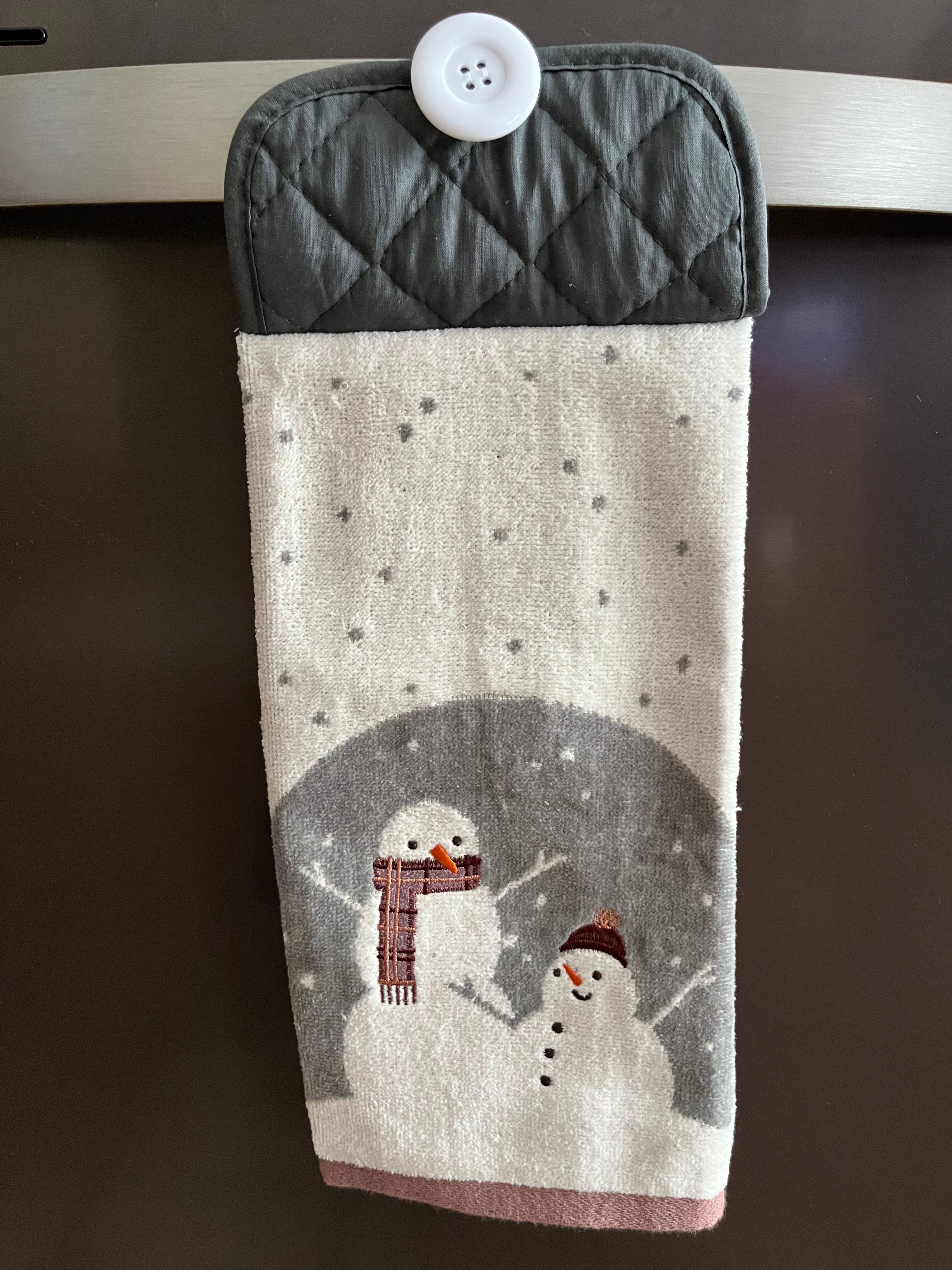 Double Snowman Hand Towel