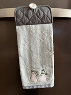 Light Blue Snowmen Hand Towel