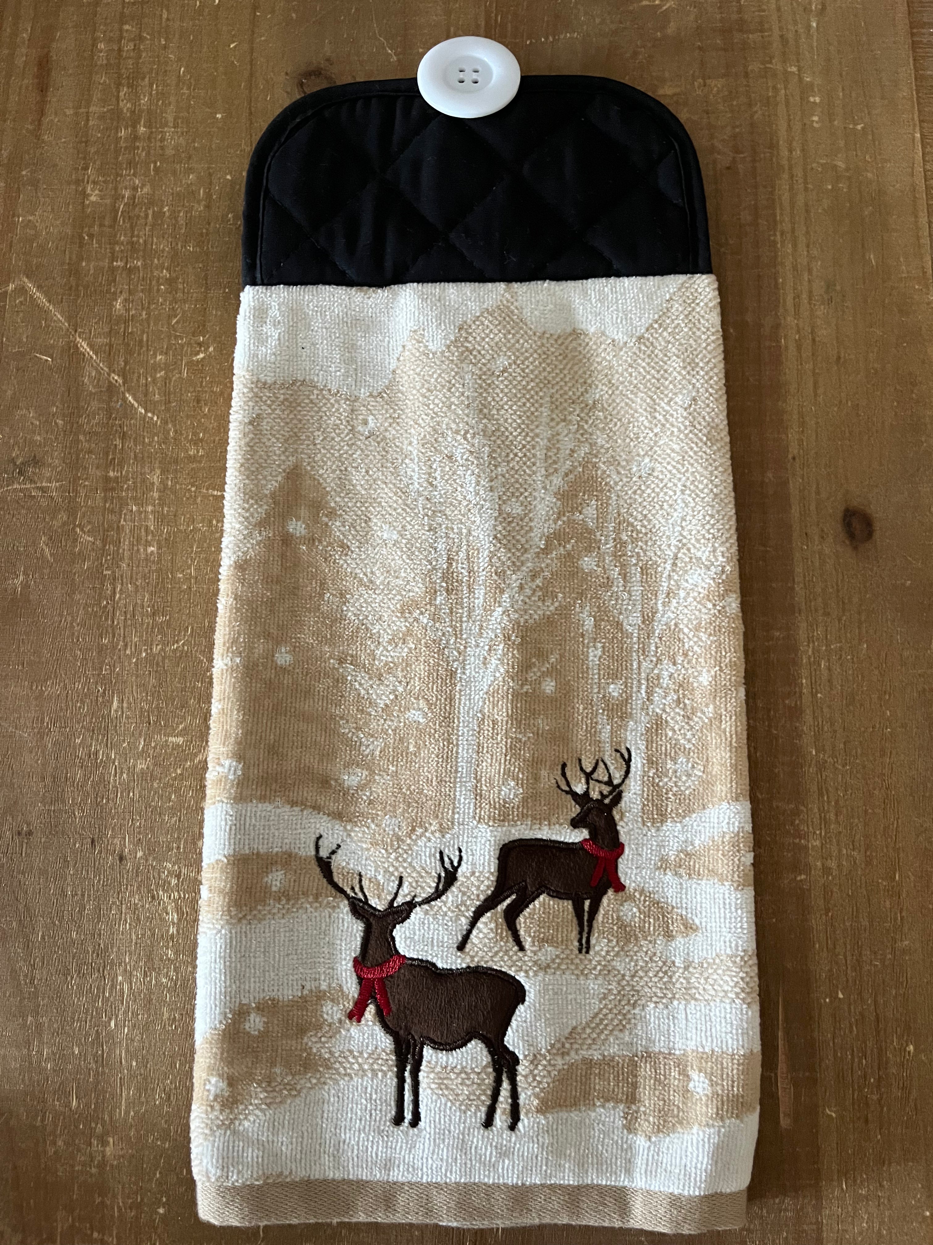 Brown Forest and Deer Hand Towel