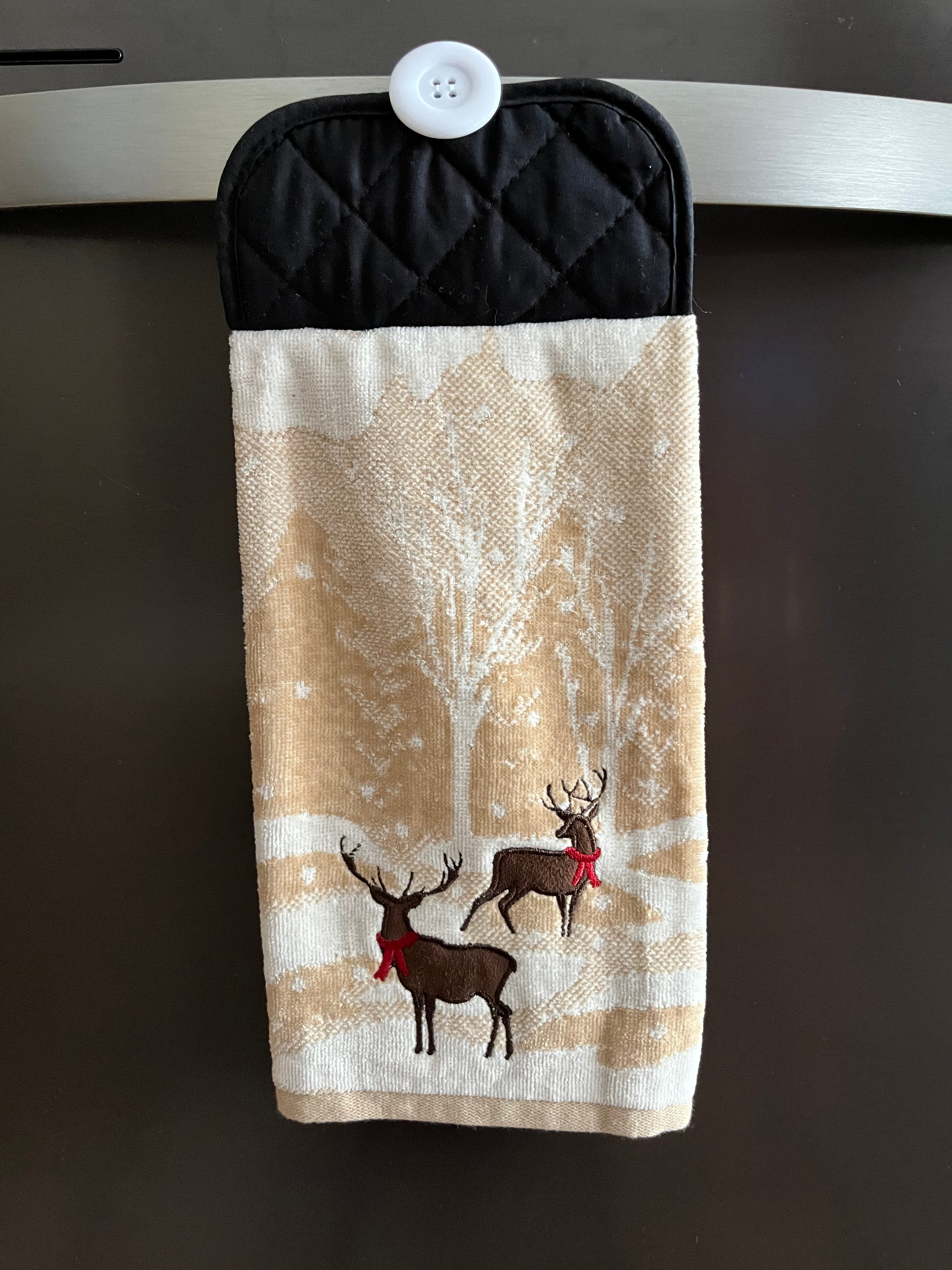 Brown Forest and Deer Hand Towel